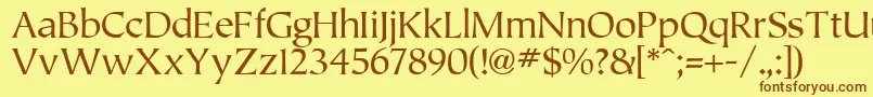 Tiplo Font – Brown Fonts on Yellow Background