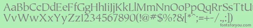 フォントTiplo – 緑の背景に灰色の文字