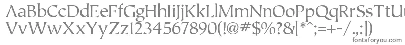 Tiplo-fontti – harmaat kirjasimet valkoisella taustalla
