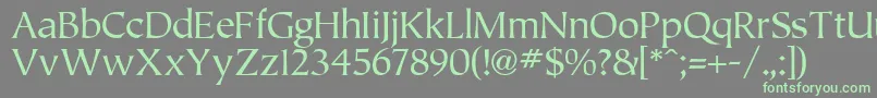 フォントTiplo – 灰色の背景に緑のフォント