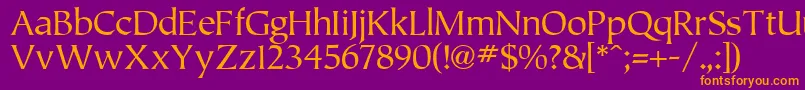 Tiplo Font – Orange Fonts on Purple Background