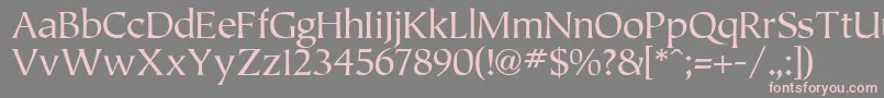 Tiplo-fontti – vaaleanpunaiset fontit harmaalla taustalla