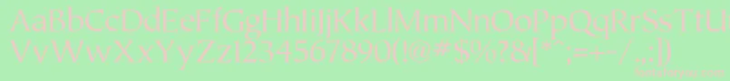 フォントTiplo – 緑の背景にピンクのフォント