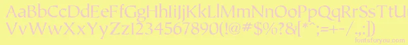 Czcionka Tiplo – różowe czcionki na żółtym tle