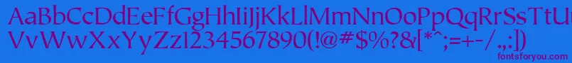 Tiplo Font – Purple Fonts on Blue Background