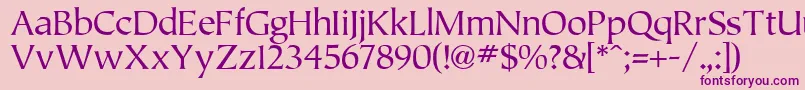 Tiplo Font – Purple Fonts on Pink Background