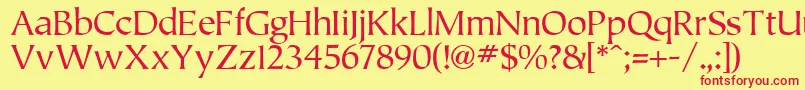 Tiplo Font – Red Fonts on Yellow Background