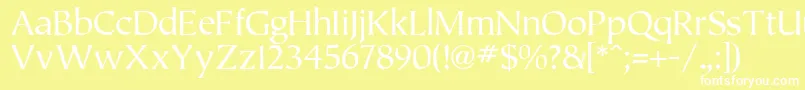 フォントTiplo – 黄色い背景に白い文字