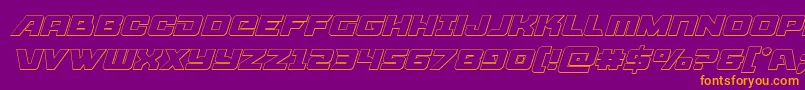 Aircruiseroutital Font – Orange Fonts on Purple Background