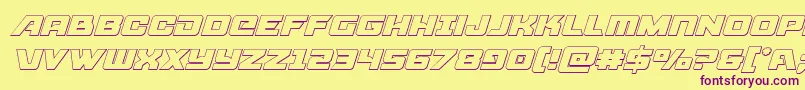 Aircruiseroutital Font – Purple Fonts on Yellow Background