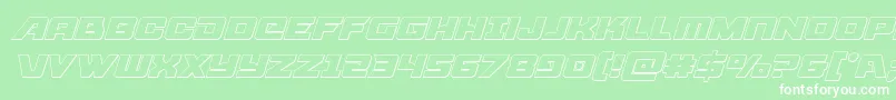 Aircruiseroutital Font – White Fonts on Green Background