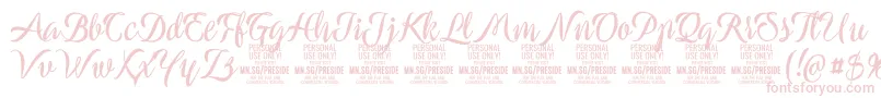 PresideboldPersonalUse Font – Pink Fonts