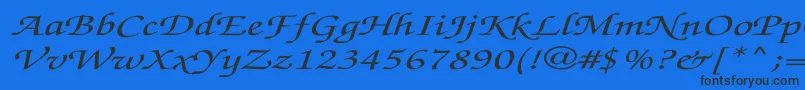 ZapfchanceryMediumitalicEx Font – Black Fonts on Blue Background