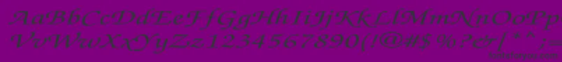 ZapfchanceryMediumitalicEx Font – Black Fonts on Purple Background