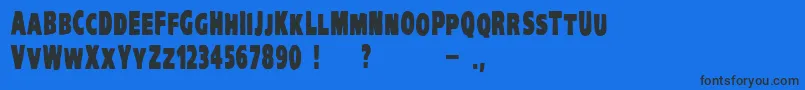 VtcKreepykomikatwoBold Font – Black Fonts on Blue Background