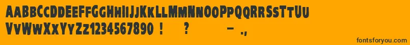 Шрифт VtcKreepykomikatwoBold – чёрные шрифты на оранжевом фоне