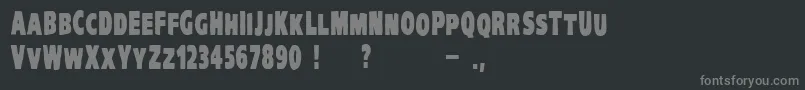 VtcKreepykomikatwoBold Font – Gray Fonts on Black Background