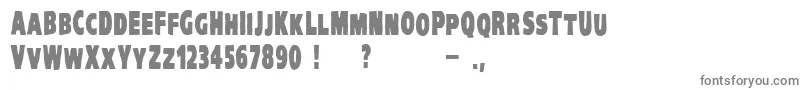 VtcKreepykomikatwoBold Font – Gray Fonts on White Background