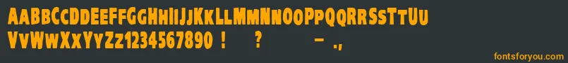 VtcKreepykomikatwoBold Font – Orange Fonts on Black Background