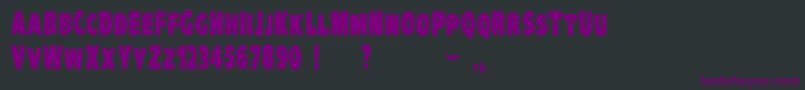 Fonte VtcKreepykomikatwoBold – fontes roxas em um fundo preto