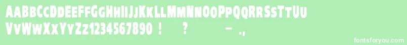 VtcKreepykomikatwoBold Font – White Fonts on Green Background