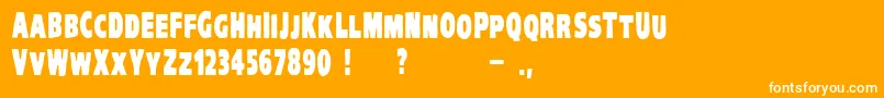 VtcKreepykomikatwoBold Font – White Fonts on Orange Background