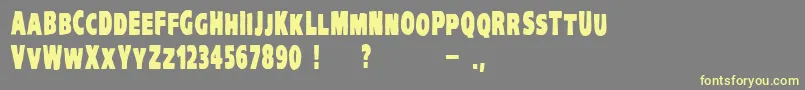 VtcKreepykomikatwoBold Font – Yellow Fonts on Gray Background