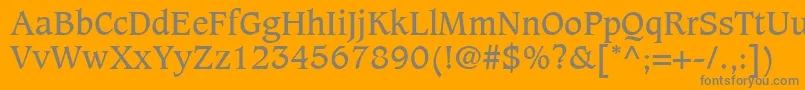 フォントCaxtonLtBook – オレンジの背景に灰色の文字