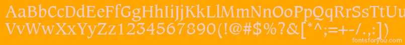 CaxtonLtBook Font – Pink Fonts on Orange Background