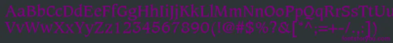 CaxtonLtBook Font – Purple Fonts on Black Background