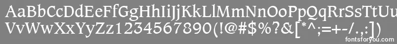 フォントCaxtonLtBook – 灰色の背景に白い文字