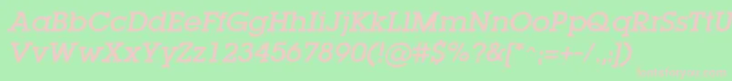 En savoir plus sur la police LugaOblique Police LugaOblique – polices roses sur fond vert