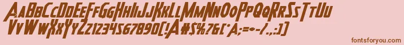 More about Heroesassembleboldexpandital2 Font Heroesassembleboldexpandital2 Font – Brown Fonts on Pink Background