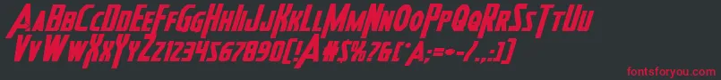 Heroesassembleboldexpandital2 Font – Red Fonts on Black Background
