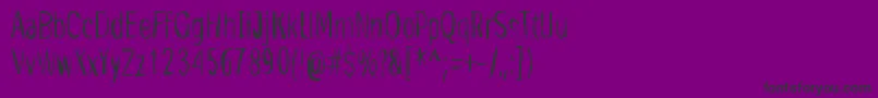 Edge-Schriftart – Schwarze Schriften auf violettem Hintergrund