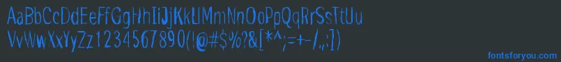 Edge Font – Blue Fonts on Black Background