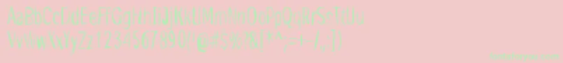 フォントEdge – ピンクの背景に緑の文字