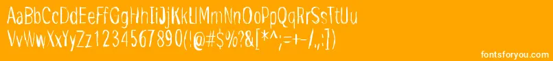 Edge-Schriftart – Weiße Schriften auf orangefarbenem Hintergrund