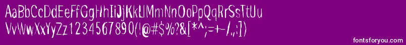 Edge-Schriftart – Weiße Schriften auf violettem Hintergrund