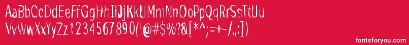 フォントEdge – 赤い背景に白い文字