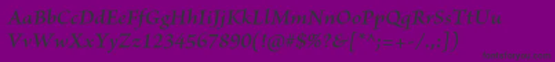 Fonte BriosoproSemiboldit – fontes pretas em um fundo violeta