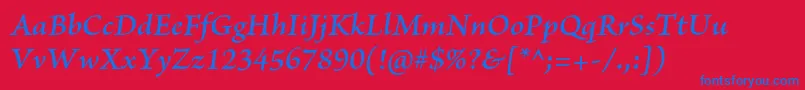 More about BriosoproSemiboldit Font BriosoproSemiboldit Font – Blue Fonts on Red Background