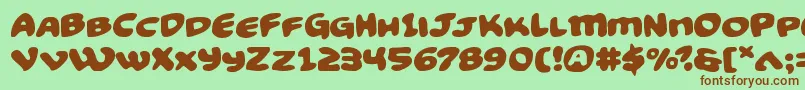 Funnypagesexpand Font – Brown Fonts on Green Background