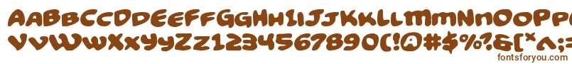 Funnypagesexpand Font – Brown Fonts on White Background