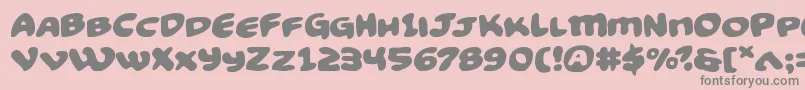 Funnypagesexpand Font – Gray Fonts on Pink Background