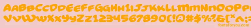 Funnypagesexpand Font – Orange Fonts on Pink Background