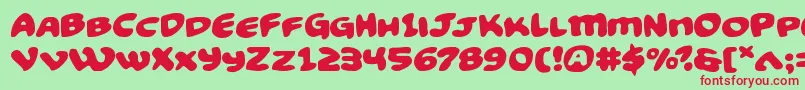 Funnypagesexpand Font – Red Fonts on Green Background