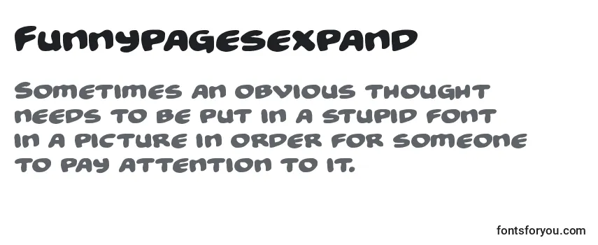 Review of the Funnypagesexpand Font
