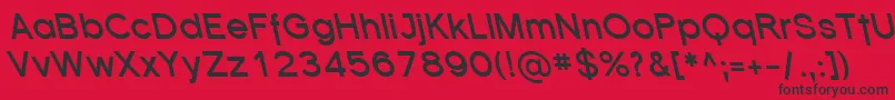 フォントSfflorencesansrevBolditali – 赤い背景に黒い文字