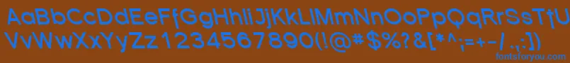 SfflorencesansrevBolditali Font – Blue Fonts on Brown Background